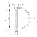 Rohrklappsplint / Sicherungssplint 6x50 mm (rund flexibel)