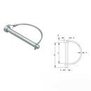 Rohrklappsplint / Sicherungssplint 8x60 mm (rund flexibel)