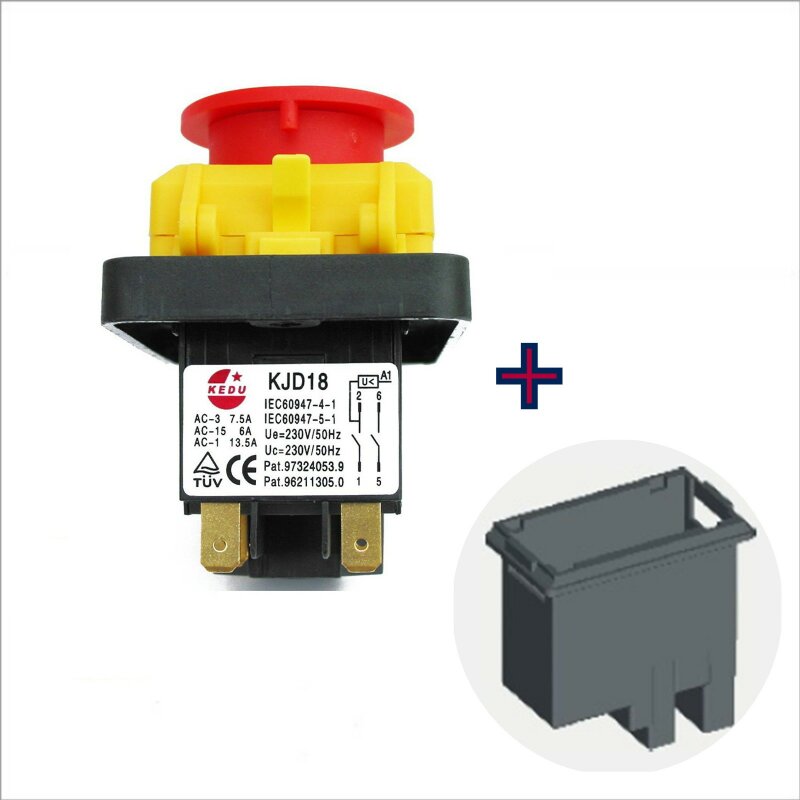 KJD 18 Hauptschalter 230 V 2 polig Farbe: gelb/schwarz bis 1,8 kW, 14,95 €