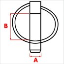 Klappstecker / Klappsplint A x B = 8 x 36,5 mm (Neu)